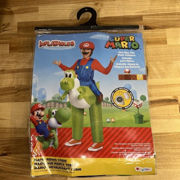 Nintendo Costumes Super Mario And Yoshi Inflatable Costume Youth